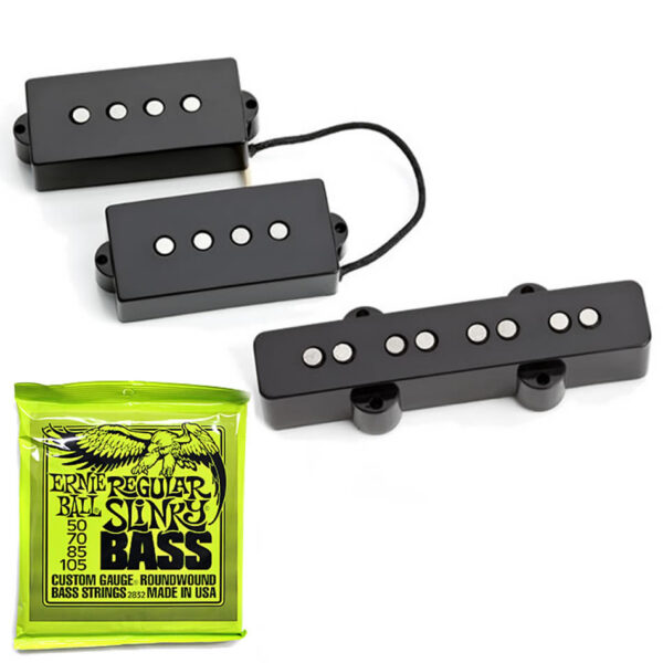 Seymour Duncan SPB-1/SJB-1B Vintage PJ Pickup Set + Strings