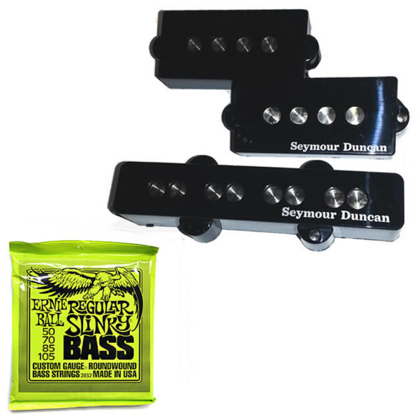 Seymour Duncan SPB-3/SJB-3 Quarter Pound P/J Set + Strings