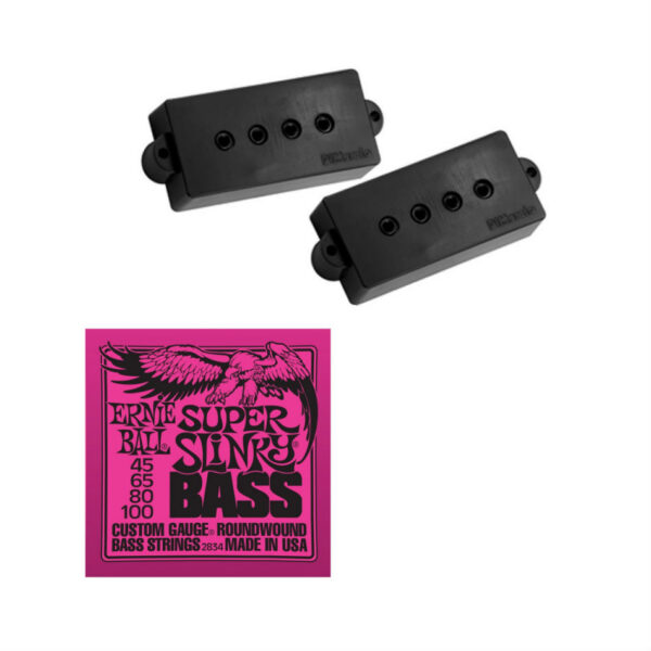 DiMarzio DP122BK Model P Bass Pickup + Ernie Ball Strings