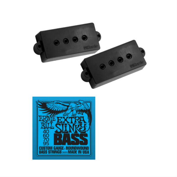 DiMarzio DP122BK Model P Pickup + EB Slinky Strings Bundle