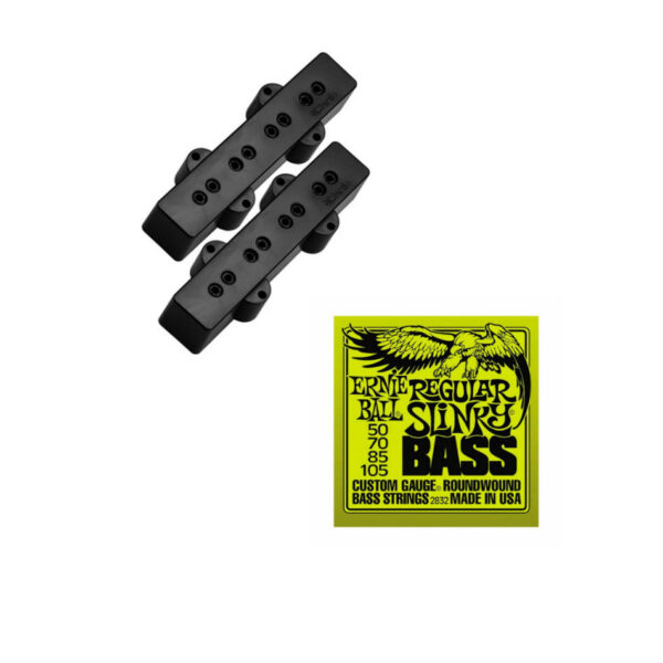 DiMarzio DP123BK Model J Bass Pickup Set + Free Strings