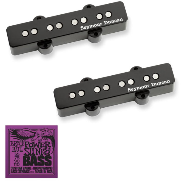 Seymour Duncan SJB-2 Jazz Bass Pickup Set + EB Strings