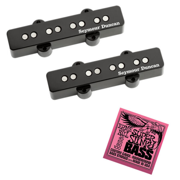 Seymour Duncan SJB-2 Jazz Bass Pickup Set + EB Super Slinky Strings