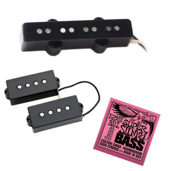 Seymour Duncan SPB-1/SJB-1B Vintage PJ Set + Ernie Ball Slinkys