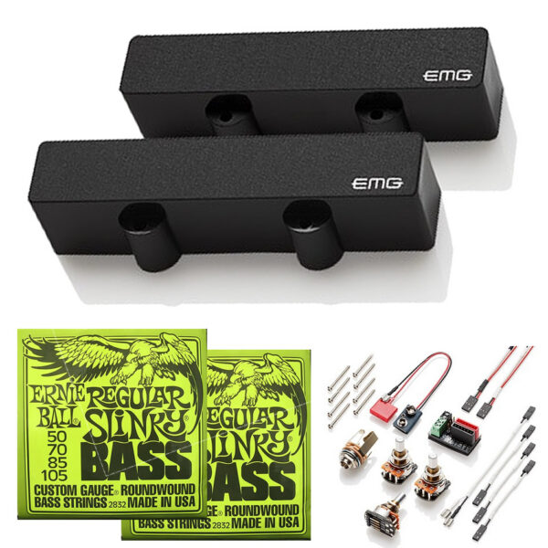 EMG J HZ Passive Jazz Bass Pickup Set + Free Strings