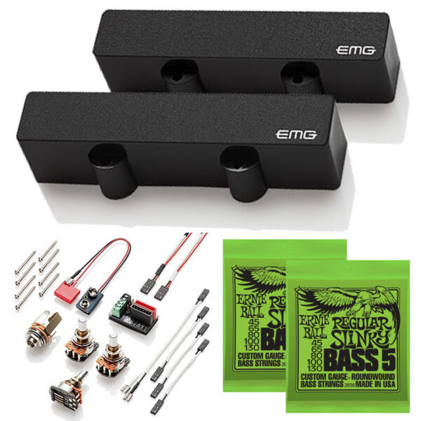 EMG J5 5-String Jazz Bass Pickup Set + 2 String Sets